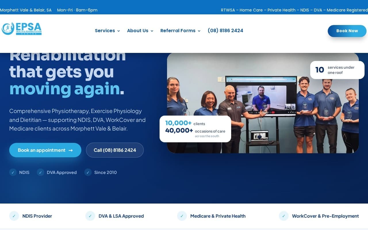 EPSA Health website screenshot